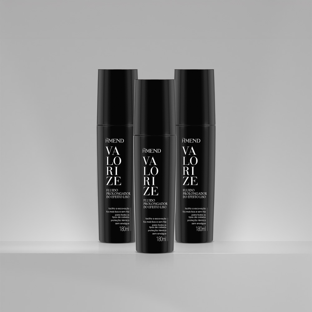 Kit Flu&iacute;do Amend Valorize Prolongador do Efeito Liso 180ml | 3 produtos image number 1